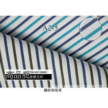 Türkis/Navy Streifen weiches Garn gefärbt Shirt-Stoff